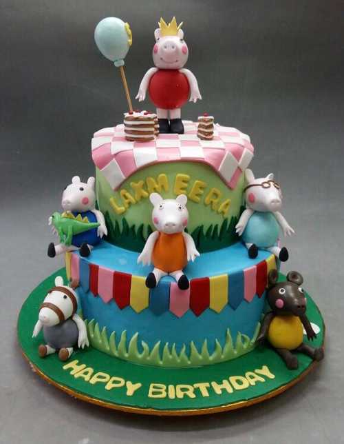 3D Peppa Pig Theme Cake