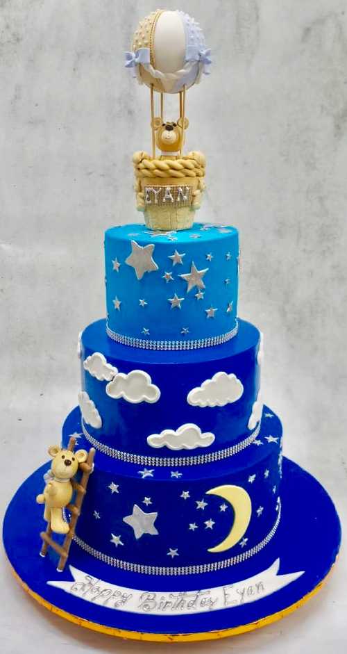 Buy Blue Sprinkles Frosted Cake-One Rosette Cake