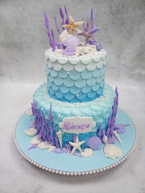 Mermaid Theme Cake 3D