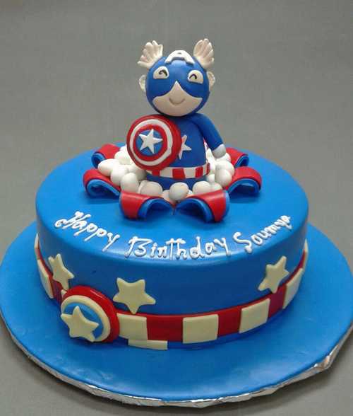 Captain America Birthday Cake for kids