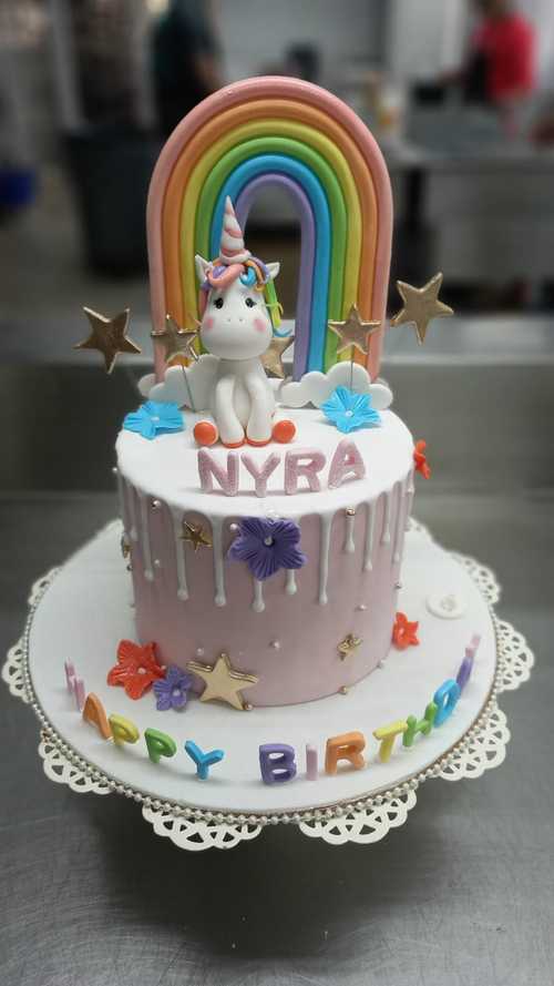 Unicorn Theme Birthday Cake