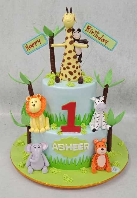 Jungle Theme 3D cake