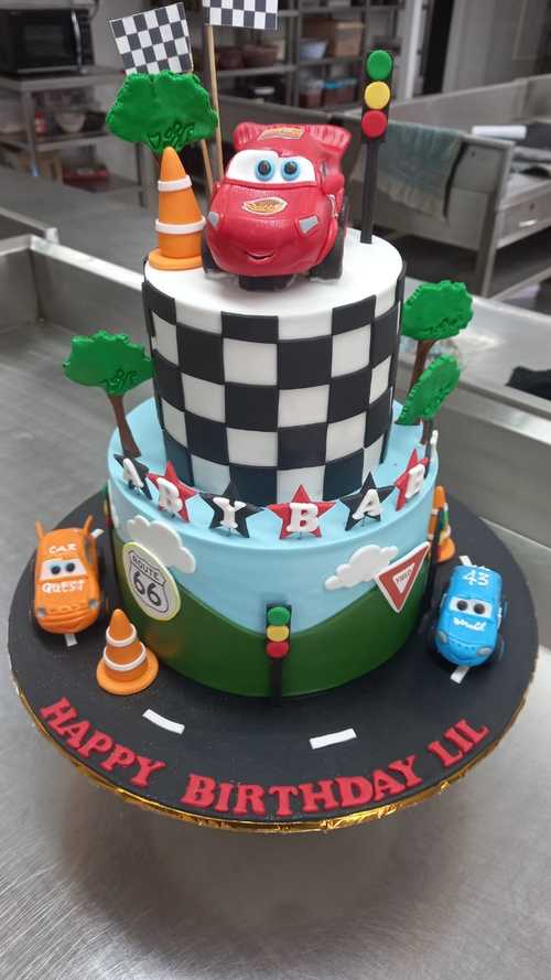 Car Theme Birthday Cake