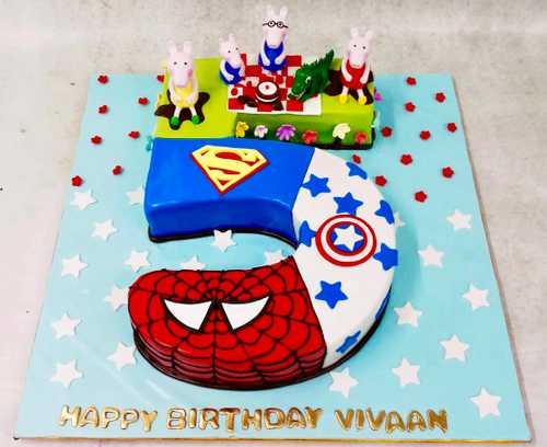 Marvel-Super-Heroes-Theme-3d-Online-Cake