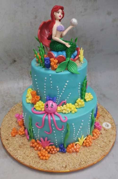 Mermaid 3D Theme Cake