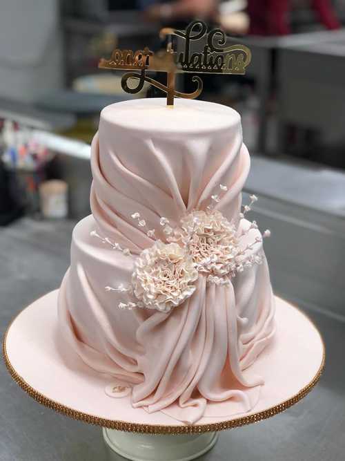 Elegant Engagement Cake